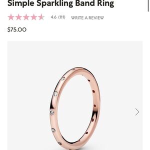 Pandora ring, Pandora band ring, Pandora band, women’s ring, Pandora ring band.